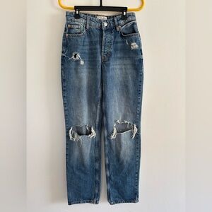 We the Free Distressed Blue Jeans